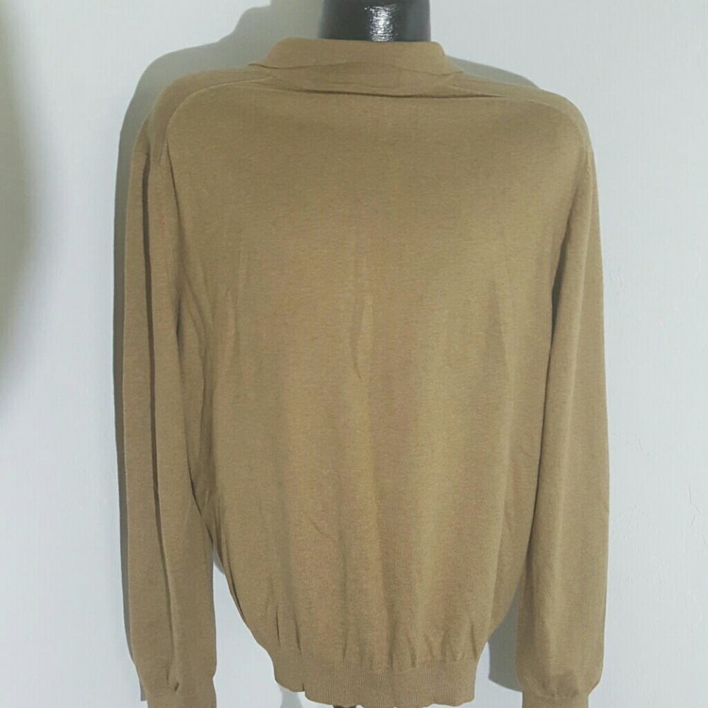 Eddie Bauer men sweater polo cashmere blend size L - Picture 4 of 5